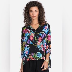 Johnny Was Aruba Maeve Top Bohemian 100% Cupra